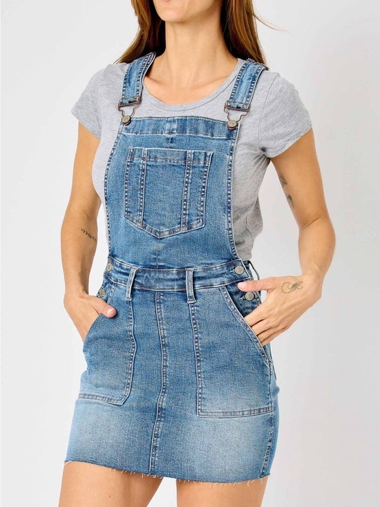 Judy Blue Denim - Judy Blue Light Blue Denim Overall Skirt